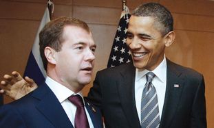 Barack Obama and Dimitri Medvedev