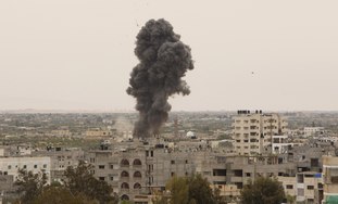 Smoke rises after IAF bombs in Gaza (Illustrative)