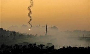 IAF fires flare above northern Gaza Strip
