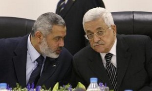 PA President Abbas with Hamas PM Haniyeh