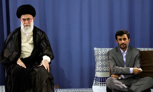 Iranian Leaders Khamenei and Ahmadinejad