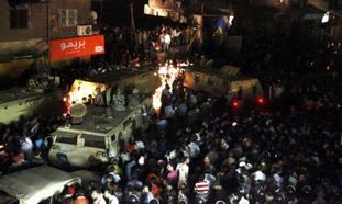 Egyptian security forces deployed at clashes