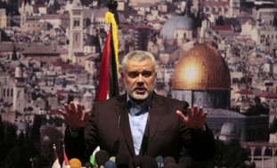 Hamas Prime Minister Ismail Haniyeh in Gaza.