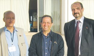 Dr. David Gerbi (center) in Benghazi, Libya.