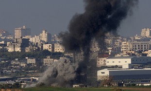 Smoke rises after IAF airstrike in Gaza [file]