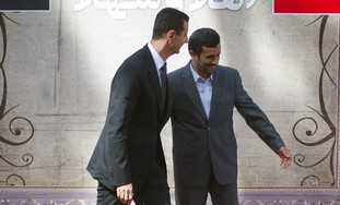Syria's Assad, Iranian President Ahmadinejad 