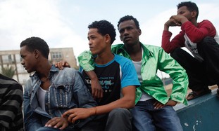 African migrants in Tel Aviv.