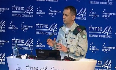 Aviv Kochavi speaking at Herzliya conference