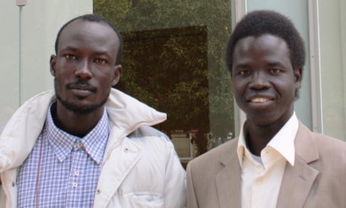 Gabriel (L), William (R), S.Sudanese students - Photo: Ben Hartman