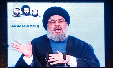 Hezbollah leader Nasrallah speaks to supporters - Photo: REUTERS