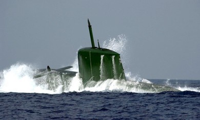 Israeli Navy Dolphin-class submarine file - Photo by REUTERS/Handout