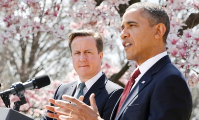 US President Barack Obama, UK PM David Cameron 