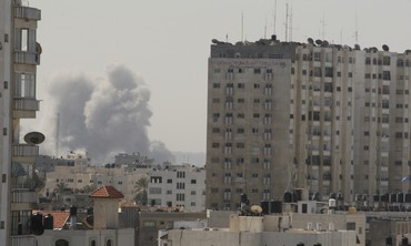 Smoke rises after an IAF strike in Gaza [file] 