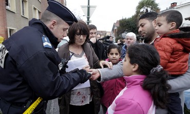 Police check identity papers of Toulouse residents