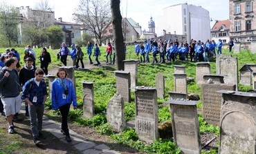 March of the Living in Polish cemetery