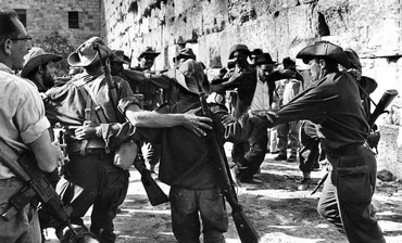 IDF soldiers celebrate at the Western Wall in 1967