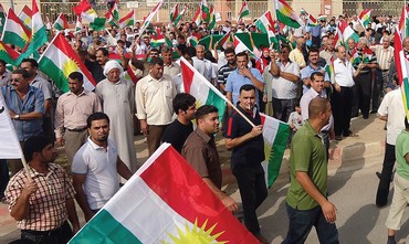 Kurdish nationalists rally north of Baghdad, Iraq