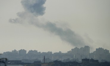 Smoke rises in Gaza after IAF air strike [file]
