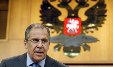 Russian Foreign Minister Sergei Lavrov in Moscow