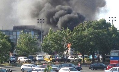 Smoke in Bulgaria bombing