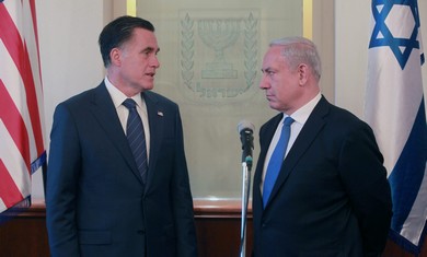 Mitt Romney and Binyamin Netanyahu.