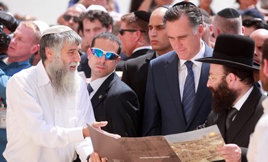 Mitt Romney in Jerusalem.