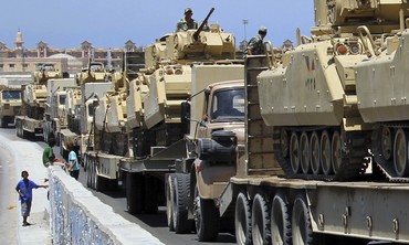 Egyptian tanks arriving in Sinai city of Rafah