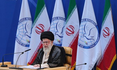 Iranian Supreme Leader Ali Khamenei at NAM Summit.