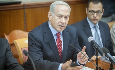 Netanyahu at cabinet meeting 
