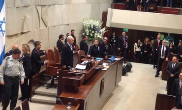 Presiddnt Peres at 19th Knesset opening ceremony