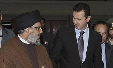 Hezbollah leader Hassan Nasrallah and Syrian President Bashar Assad.