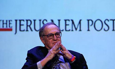 Alan Dershowitz at the Jerusalem Post conference in New York, April 2013.