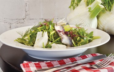Fennel, celery and sardine salad