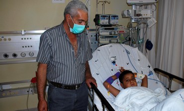 Palestinian boy who got a kidney donation from Jewish boy.