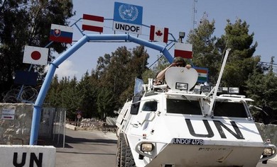 UNDOF peacekeepers in the Golan Heights