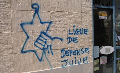 French Jewish Defense League (LDJ) graffiti in Paris