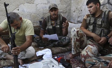 Miembros del Ejército Libre de Siria, Alepo, 4 de julio de 2013.