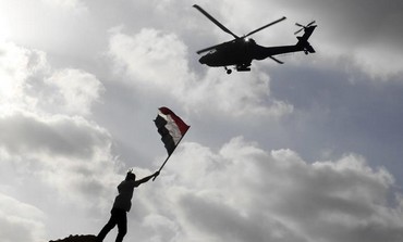 An Egyptian military helicopter flying over Alexandria [file].