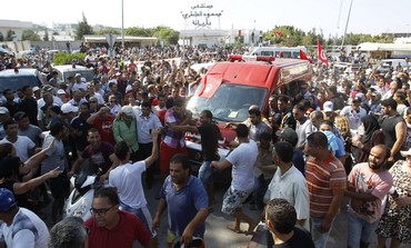 Body of assassinated Tunisian opposition politician Mohamed Brahmi in Tunis July 25, 2013.