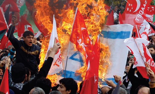 An anti-Israel demonstration in Istanbul, December 2012