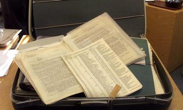 A suitcase belonging to Oskar Schindler with the original copy of a list of over 1,200 Polish Jews. 