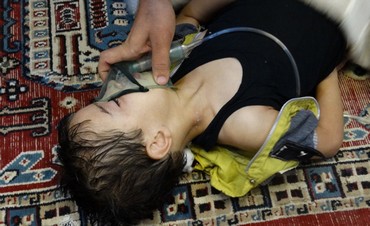 Boy allegedly affected by chemical weapons in Syria, August 21