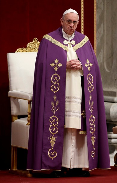 Image result for purple gold pope
