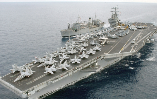 Iranian drone spies on US naval carrier