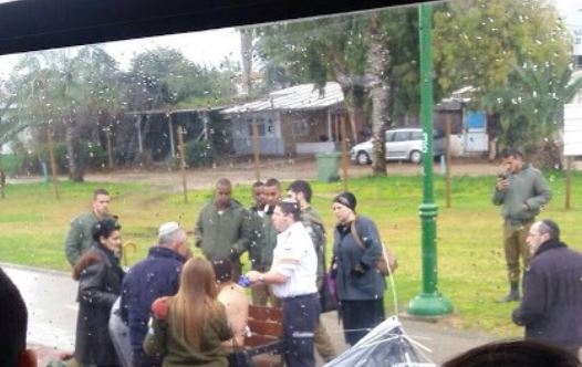 Soldier lightly wounded near central bus station in Ashkelon.