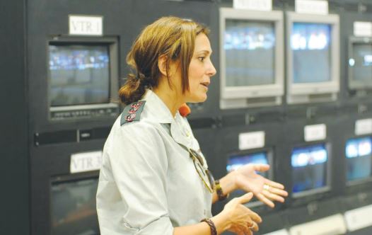 COL. SIGAL TIDHAR, head of the Population Department of the Home Front Command, gives a briefing on 