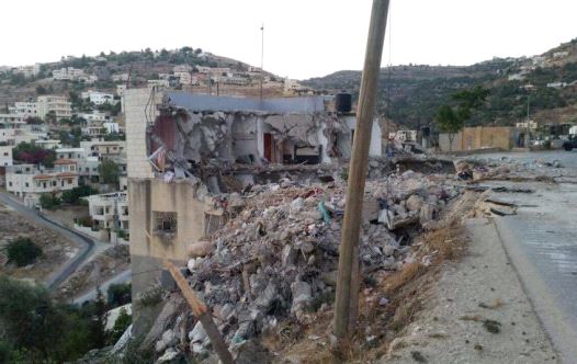 The site of an overnight IDF raid which killed Palestinian terrorist Mohammed Jabari Faqih