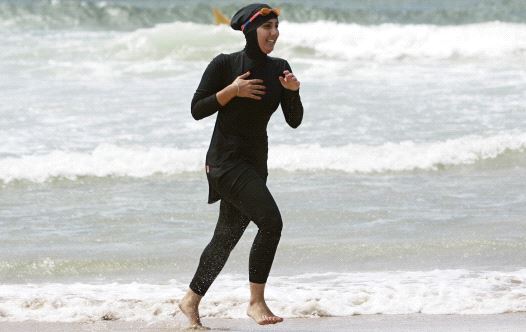 Woman in burkini.