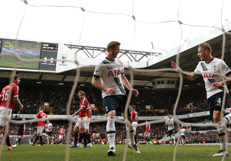 TOBY ALDERWEIRELD celebrates with Eric Dier after scoring the second goal for Tottenham.