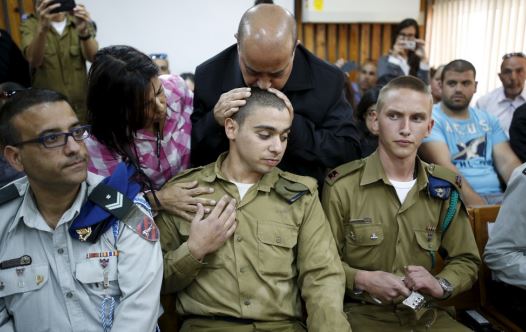 The father of Israeli soldier Elor Azaria, who is charged with manslaughter 